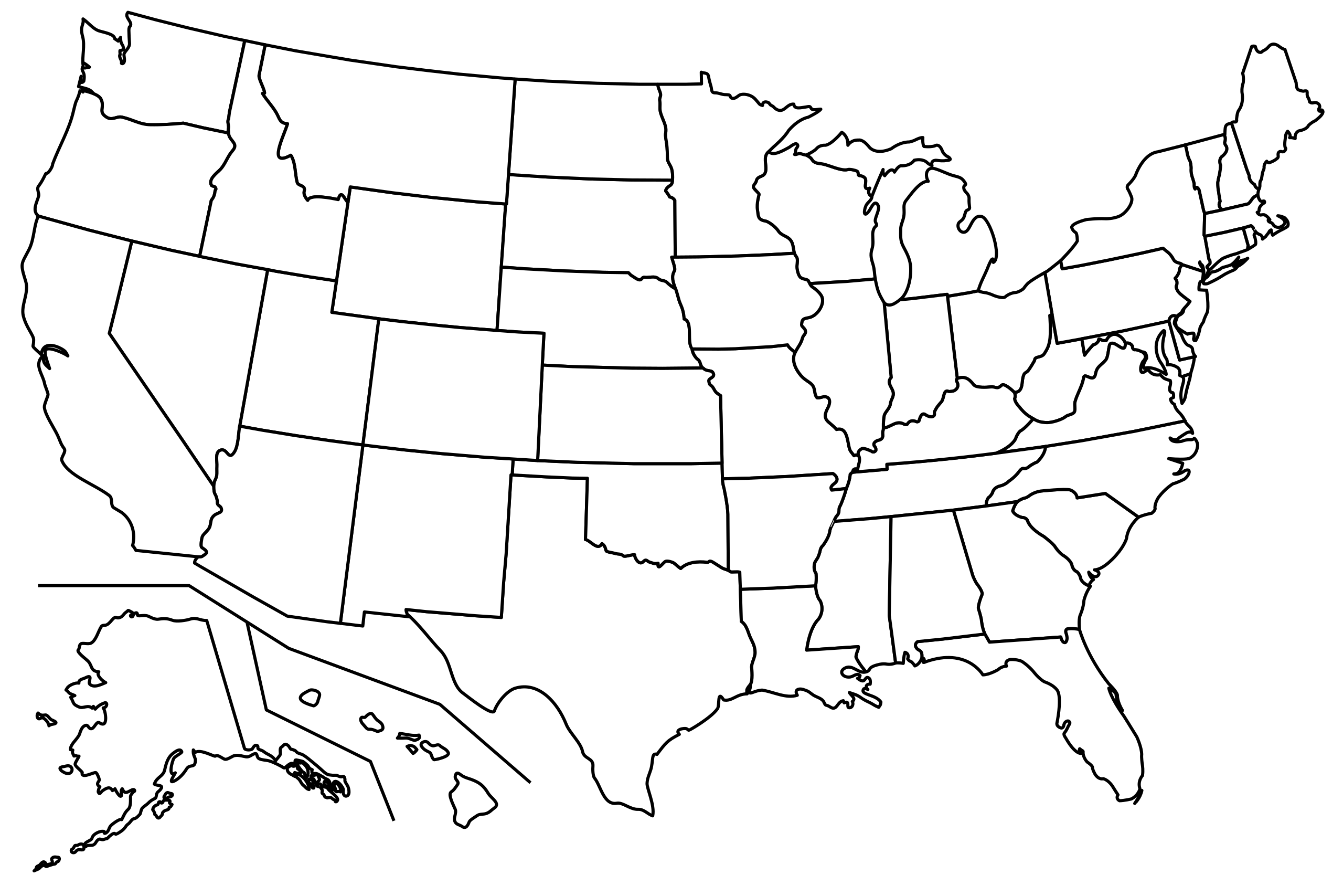 File:blank Us Map Borders.svg - Wikimedia Commons regarding Blank Map of USA with State Borders