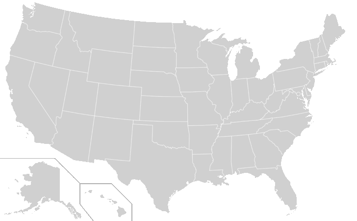 Blank Map of USA To Label