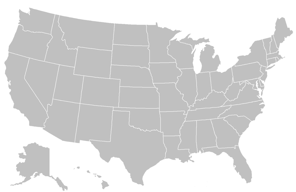 File:blankmap-Usa-States - Wikipedia in Map of USA with No Names