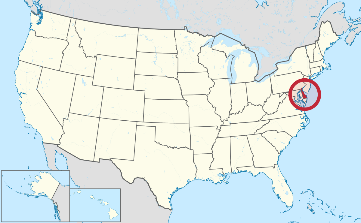 File:delaware In United States (Special Marker).Svg - Wikimedia inside Delaware On A Map Of Usa