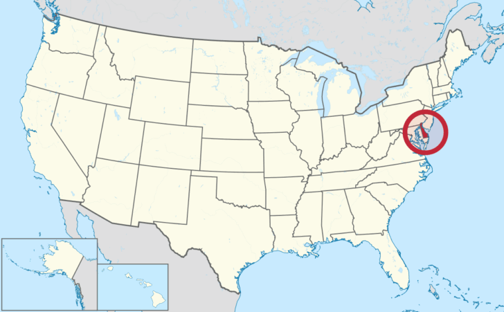 Delaware On the Map of USA Delaware On the Map of USA