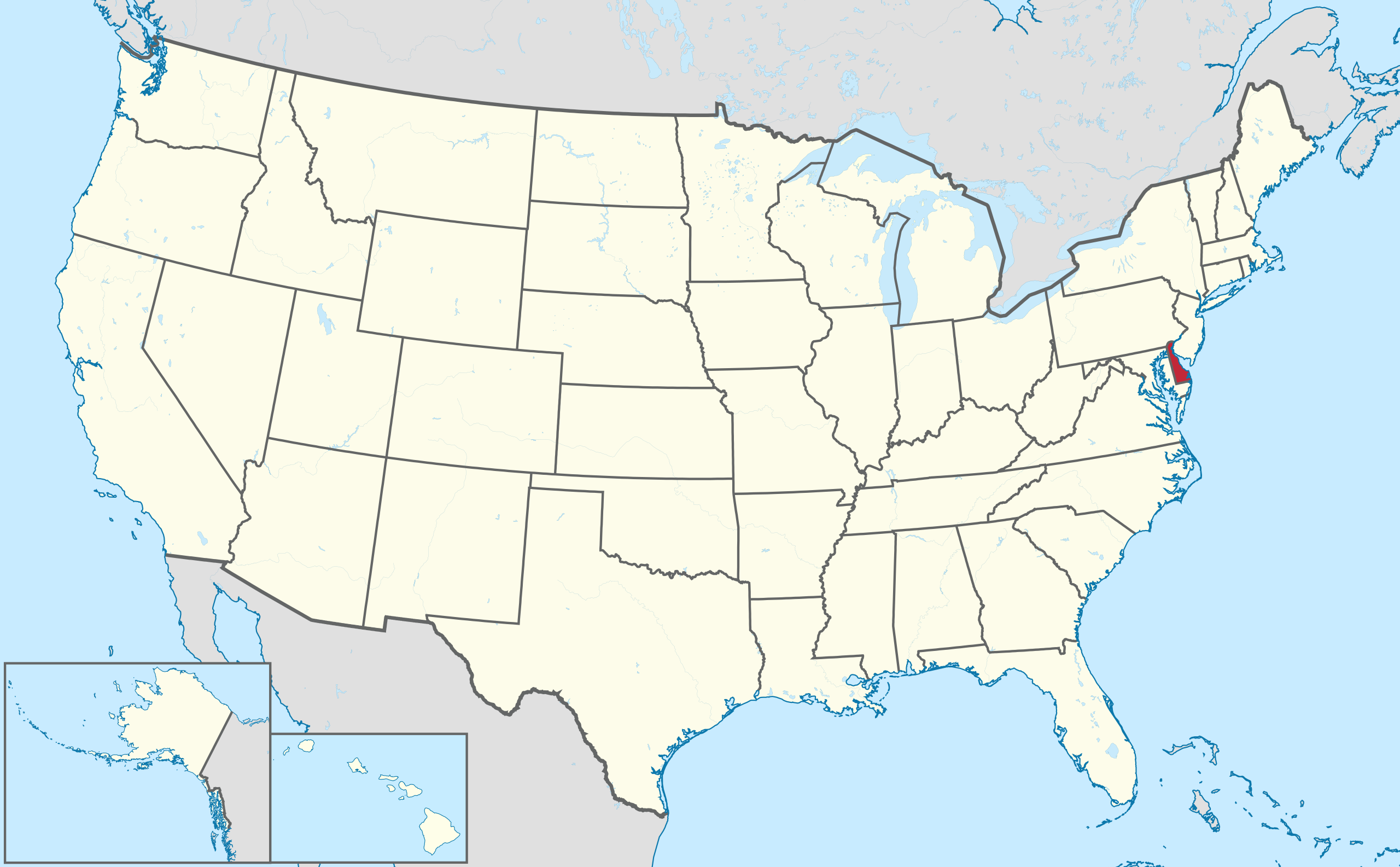 File:delaware In United States.svg - Wikimedia Commons with regard to Show Delaware On Map of USA