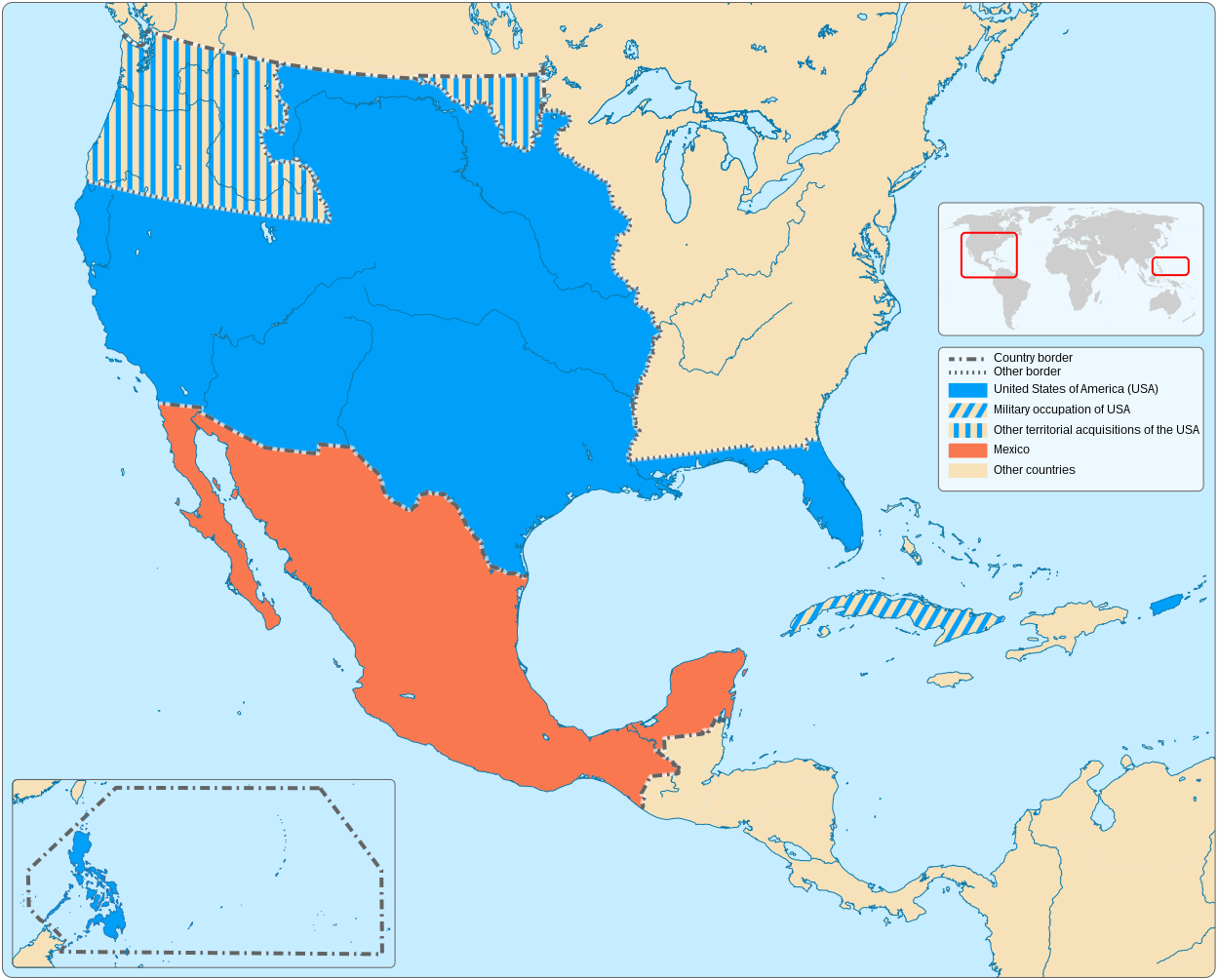 File:former Territories Of New Spain Lost To The Usa1900.Svg with regard to Map of USA Before Mexican American War
