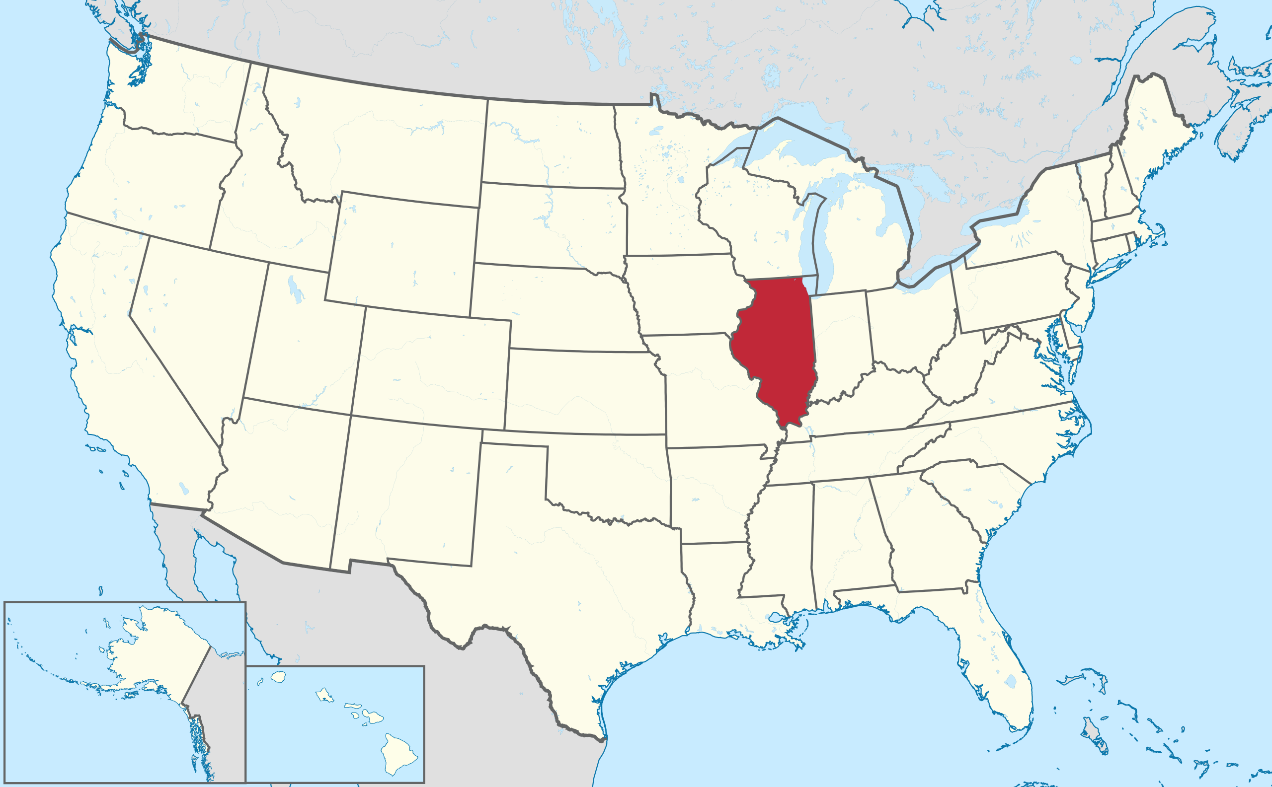File:illinois In United States.svg - Wikipedia within Where Is Illinois On the Map of USA