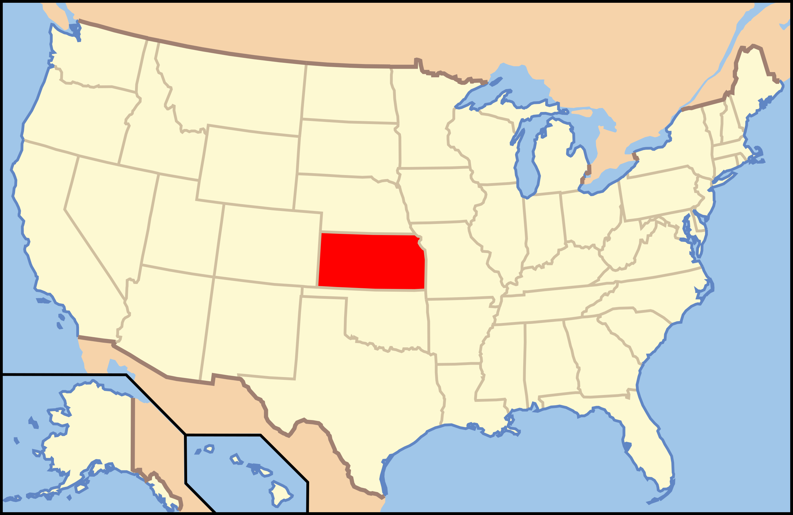 File:map Of Usa Ks.svg - Wikipedia in Where Is Kansas On The Map Of Usa