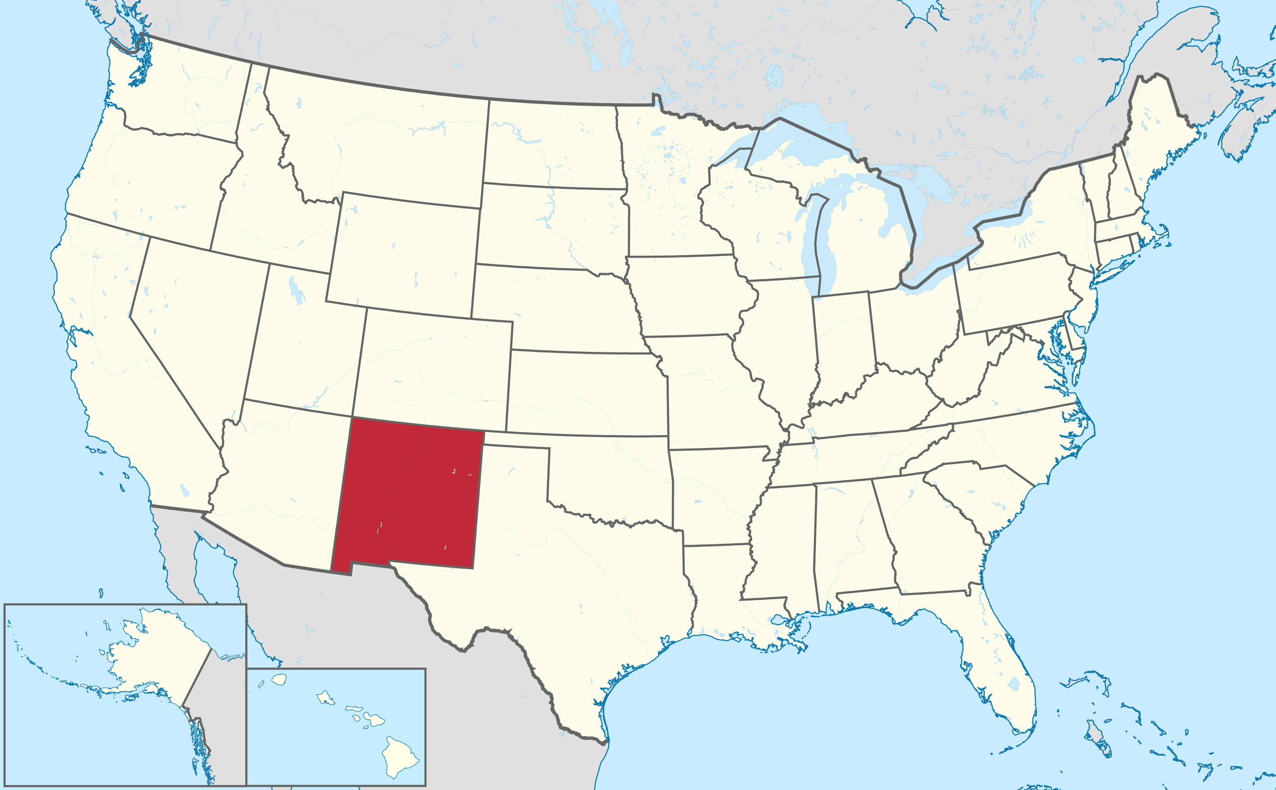 File:new Mexico In United States.svg - Wikimedia Commons inside New Mexico On The Map Of Usa