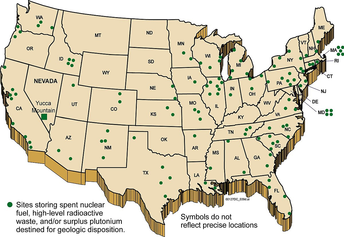 File:nuclear Waste Locations Usa - Wikimedia Commons regarding Map Of Nuclear Sites In Usa