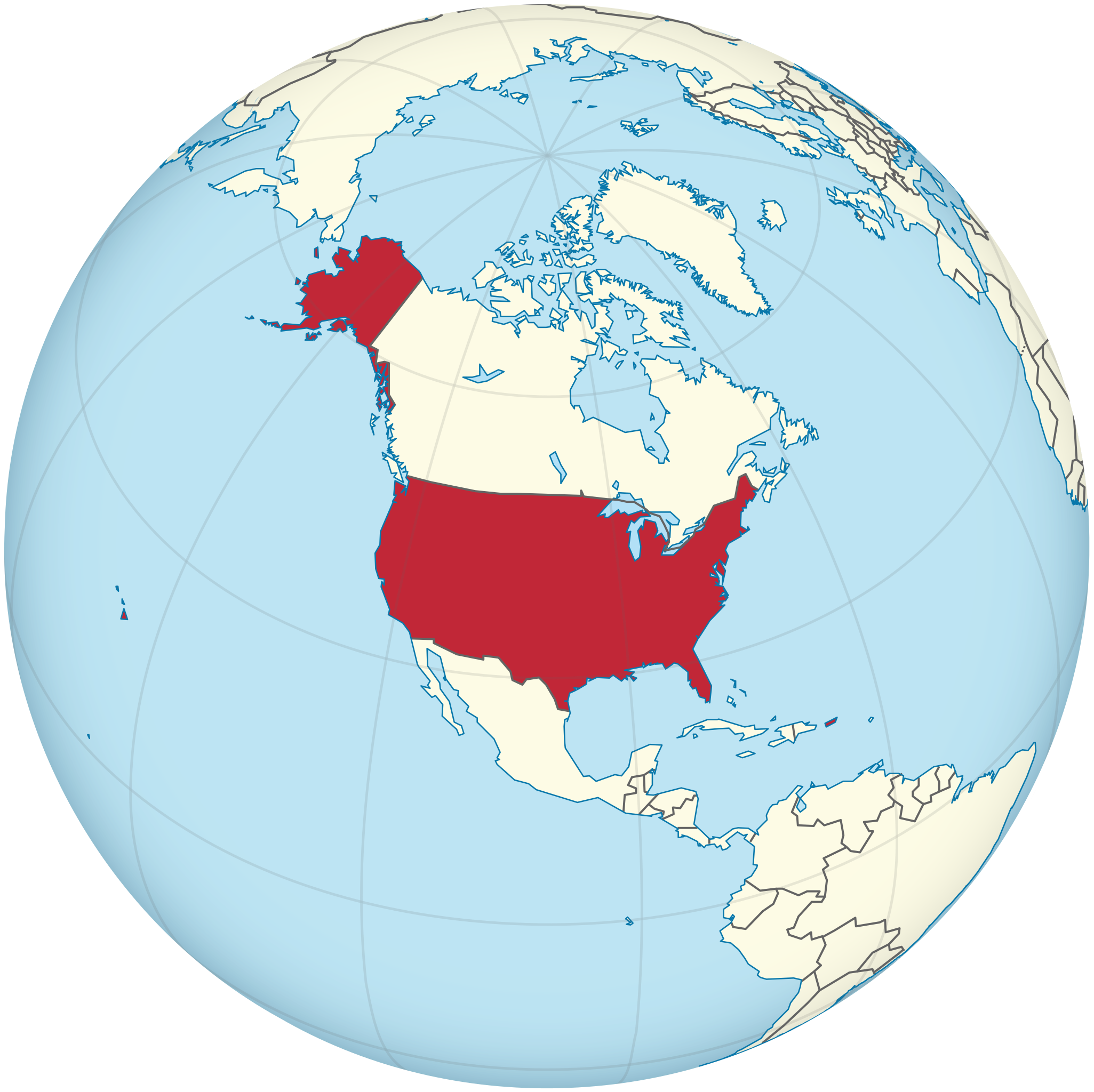 File:united States On The Globe (North America Centered).Svg regarding Usa On A Map Of The World