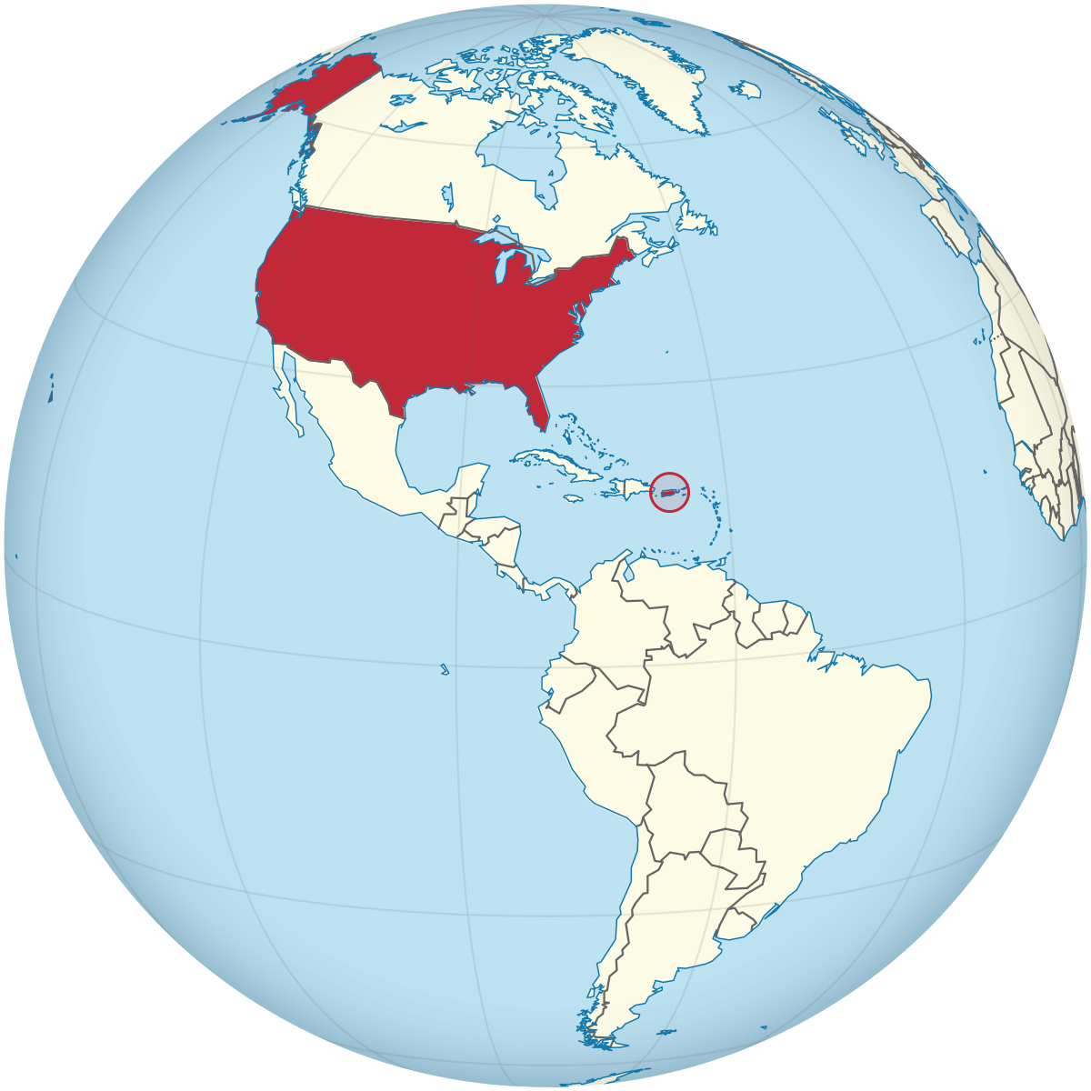 File:united States On The Globe (Puerto Rico Special) (Americas pertaining to Map of USA with Puerto Rico
