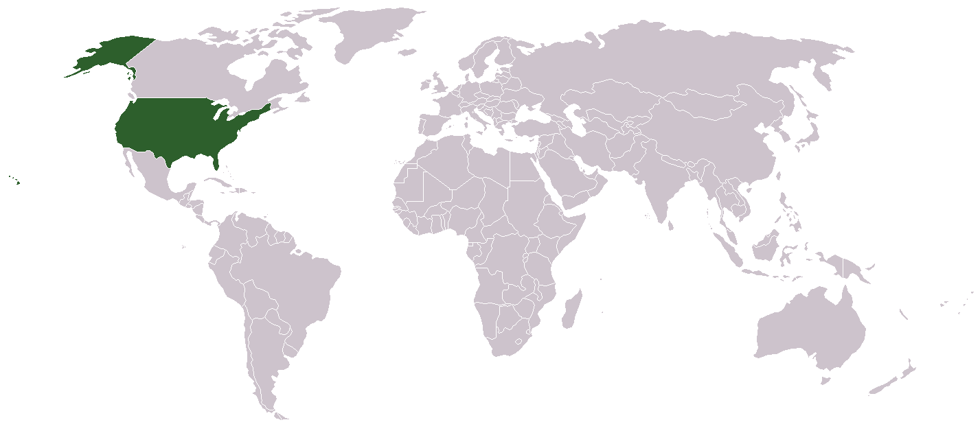 File:united States (World Map) - Wikimedia Commons with USA On A Map of the World