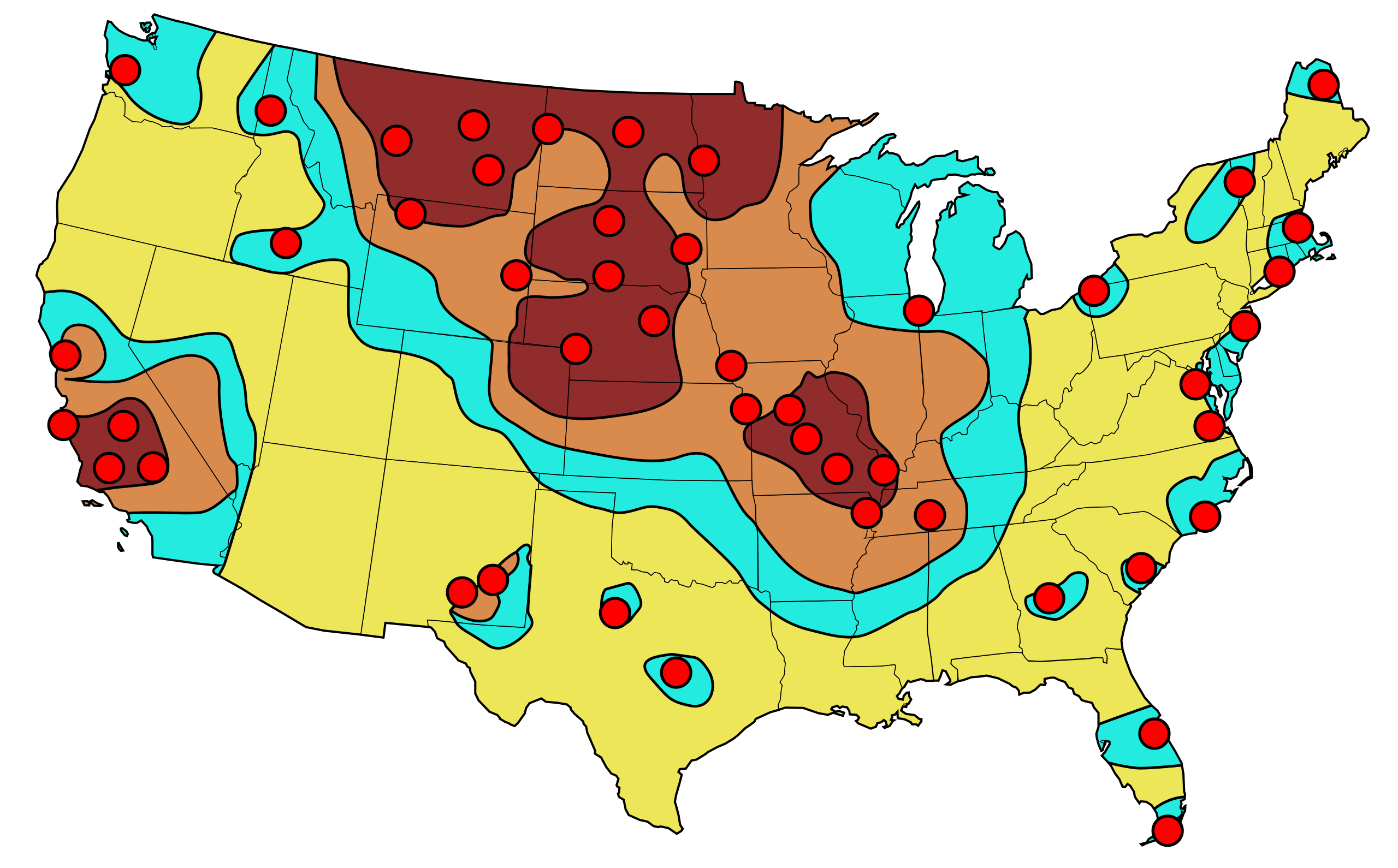 File:us Nuclear Strike Map.svg - Wikipedia inside Map of Likely Nuclear Targets USA