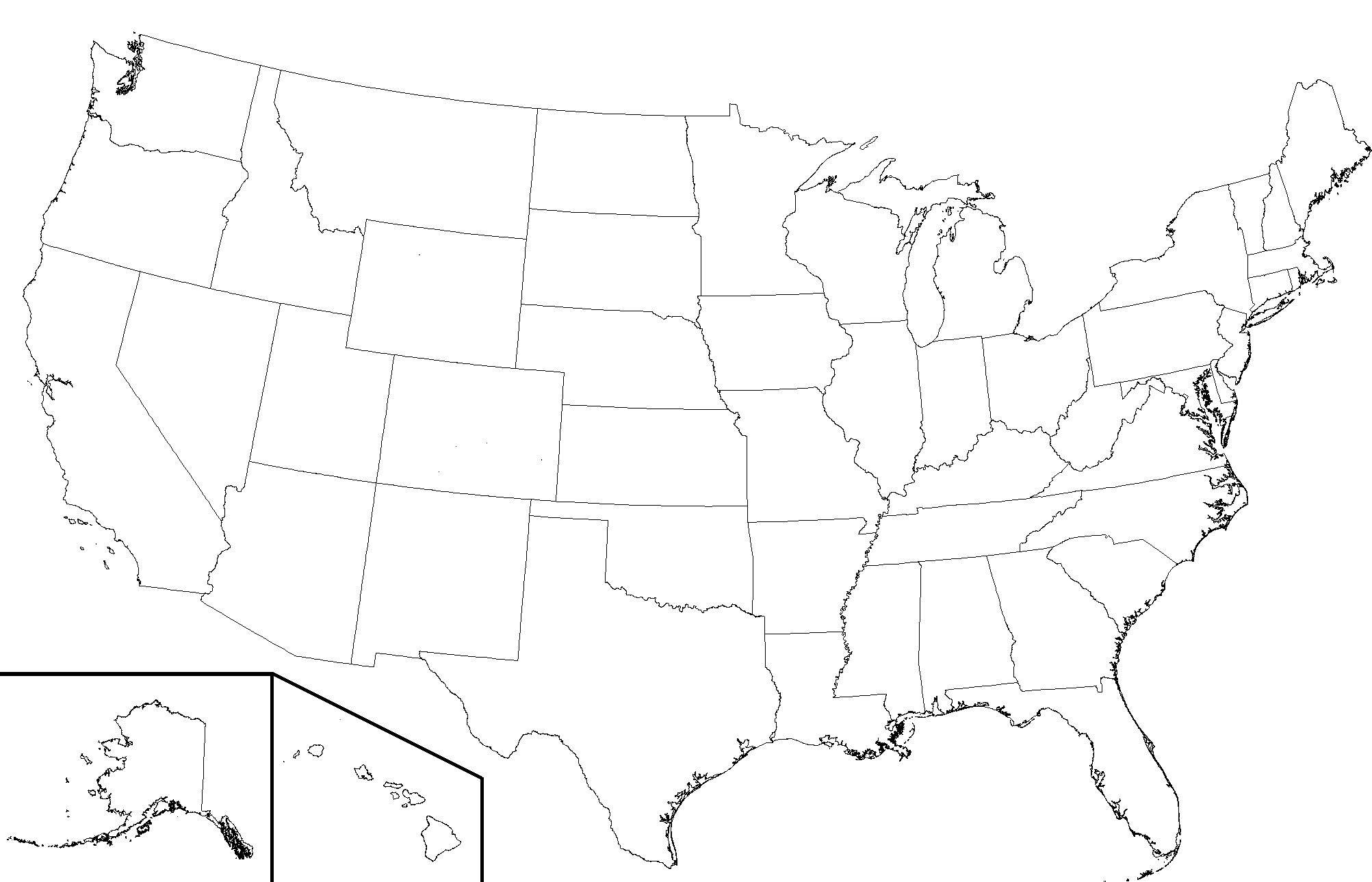 File:usa-State-Boundaries-Lower48+2 - Wikimedia Commons for Map Of Usa Without Names Of States
