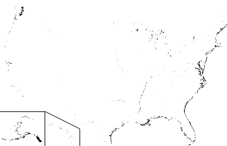 Map of the USA Without State Names Map of the USA Without State Names