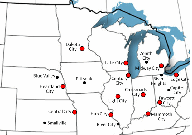 Map of USA In Dc Universe