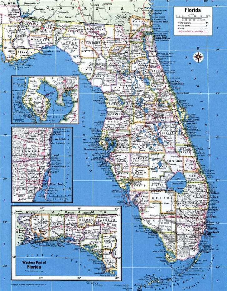 Map of Counties In Florida USA Map of Counties In Florida USA