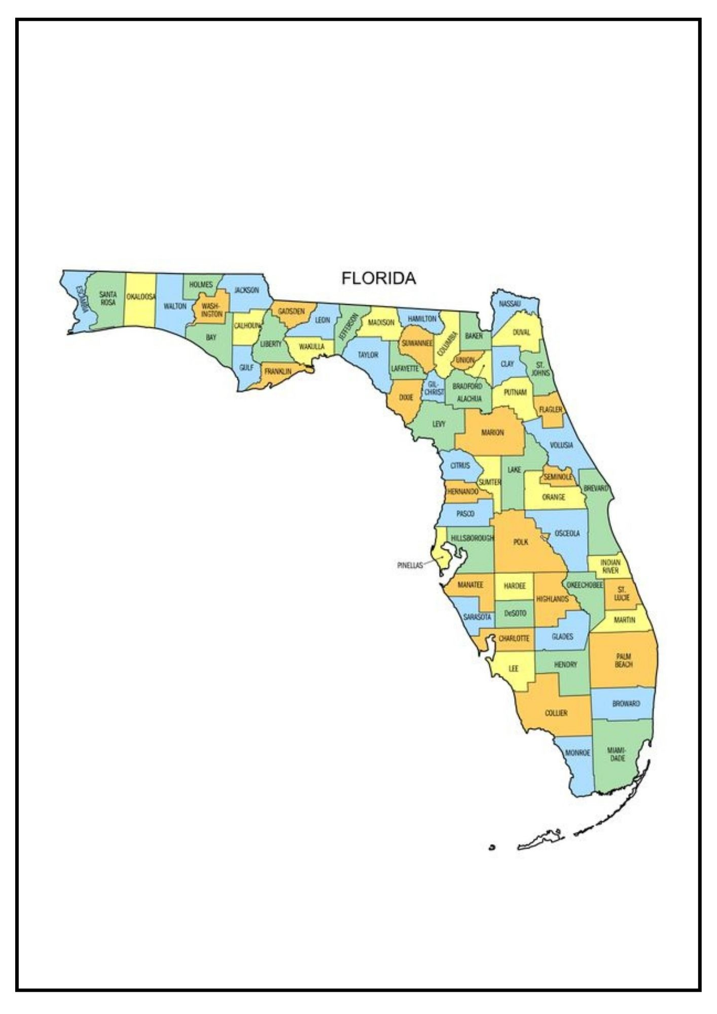 Florida County Map [Map Of Fl Counties And Cities] pertaining to Map Of Counties In Florida Usa
