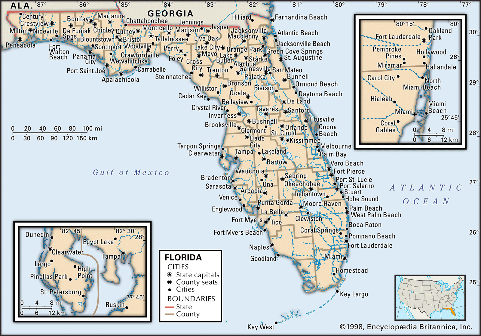 Florida | Map, Population, History, &amp;amp; Facts | Britannica inside Show Me A Map Of Florida Usa