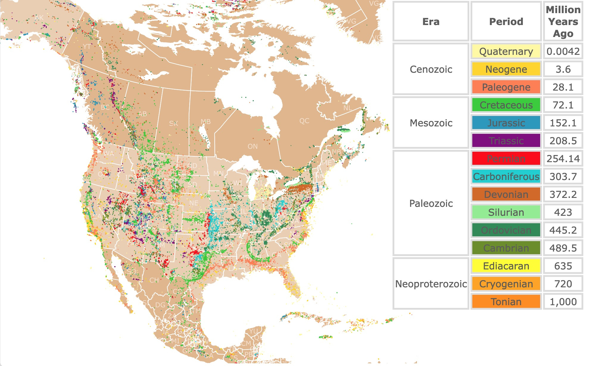 Fossils In North America regarding Map Of Dinosaur Fossils In Usa