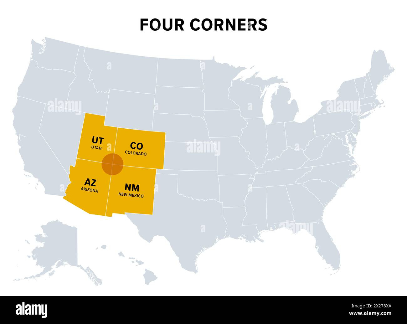 Four Corners Map Usa Hi-Res Stock Photography And Images - Alamy in Map Of Four Corners Area Usa