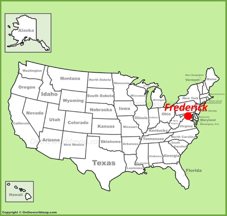 Maryland On the Map of USA Maryland On the Map of USA