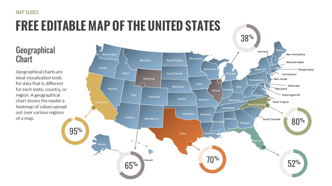 Free Editable Us Map Powerpoint And Google Slides Template for Free Editable Map Of Usa With States