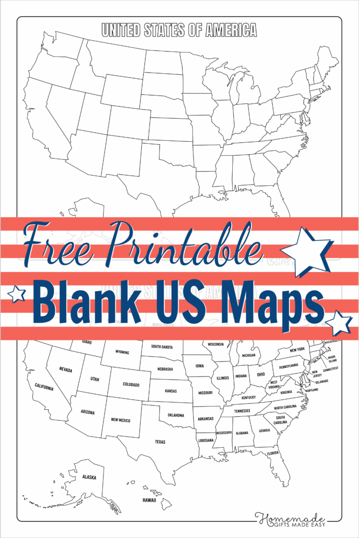 Map of the USA To Print