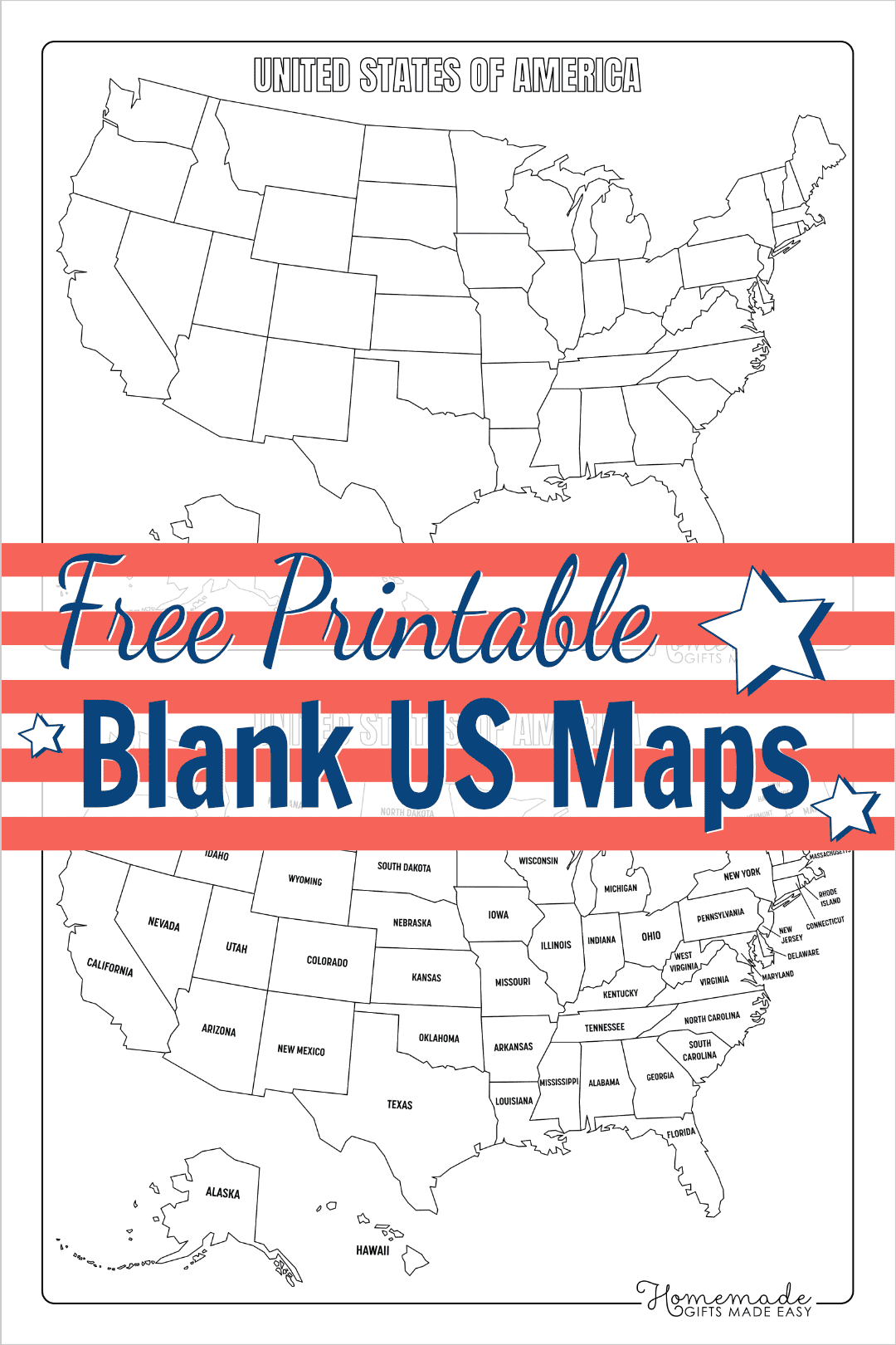 Free Printable Blank Us Map (Pdf Download) throughout Map Of The Usa To Print