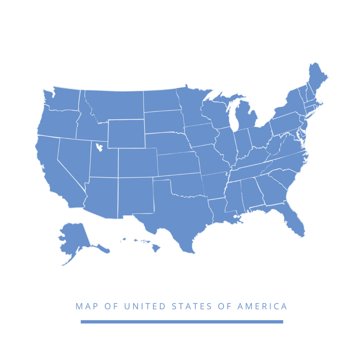 Free Simple Usa Map Clipart Template To Edit Online with Map of USA That I Can Edit