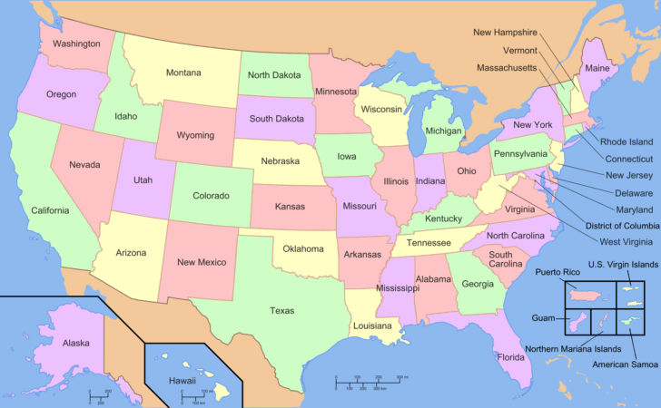 Show A Map of the USA