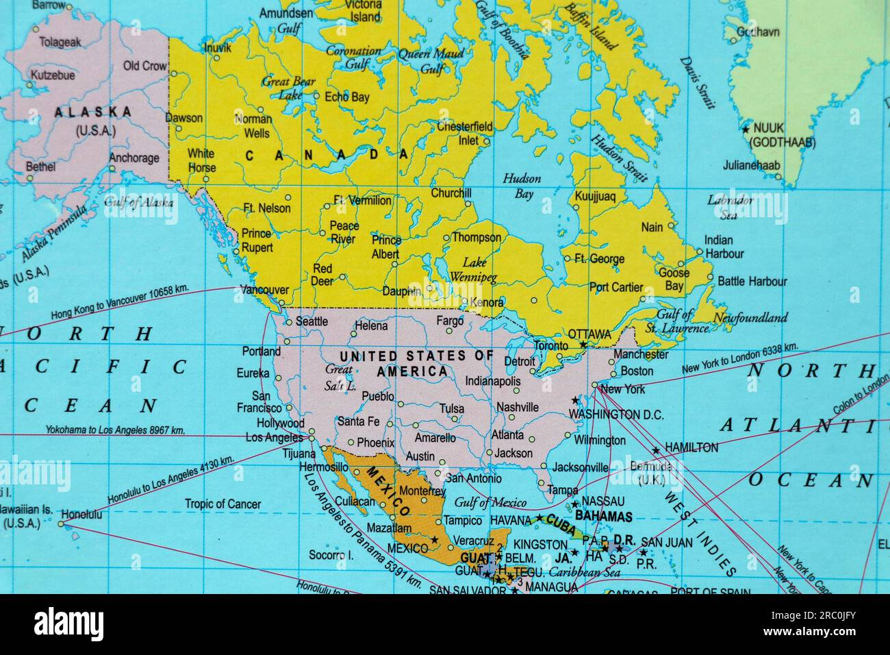 Geopolitical Map Alaska And Canada Hi-Res Stock Photography And with regard to Map of Canada and Alaska USA