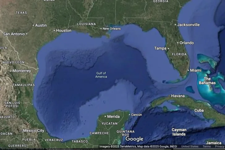 New Map of USA Gulf of America