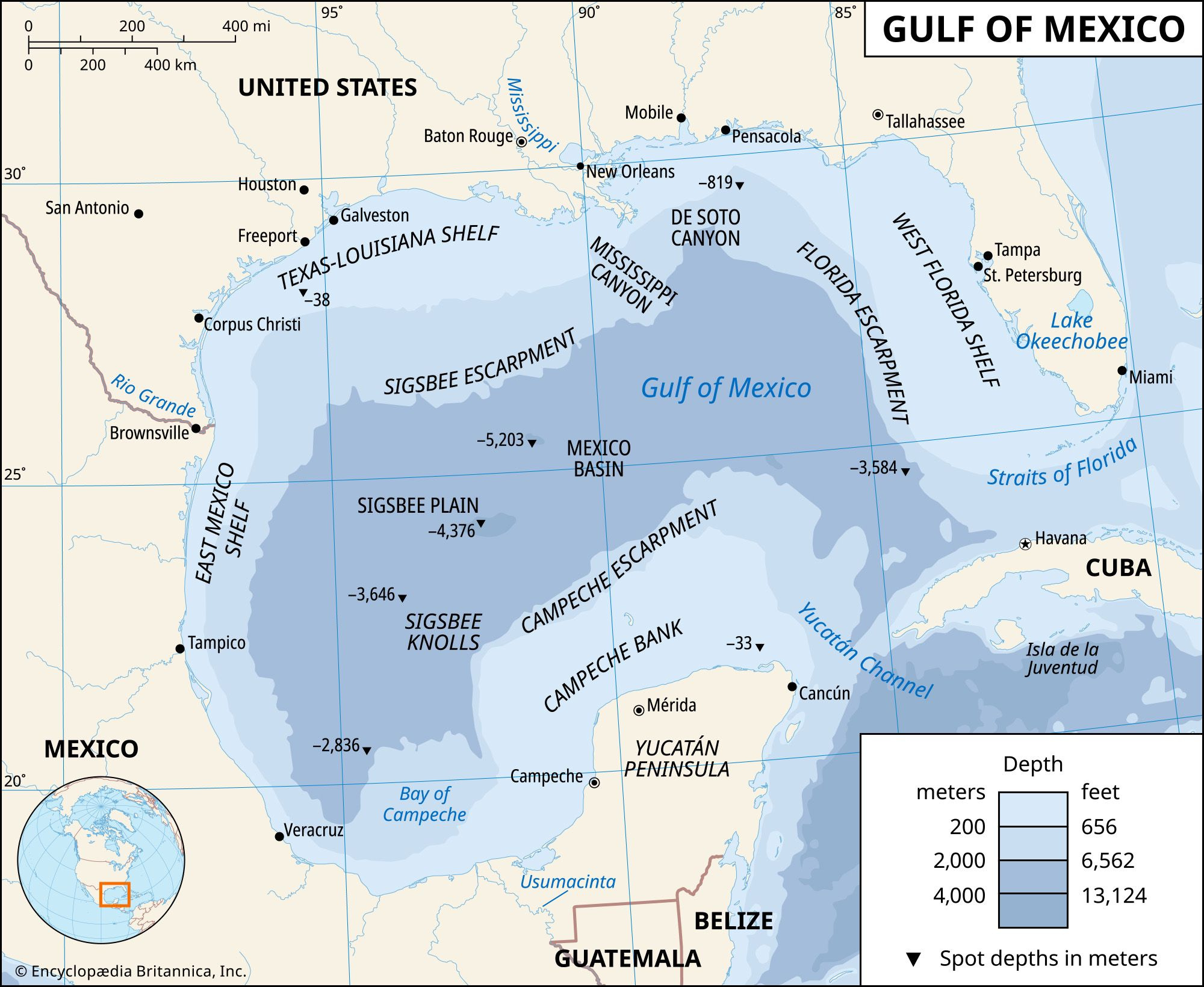 Gulf Coast | Beaches, Wildlife &amp;amp; Wetlands | Britannica intended for Map Of Usa With Gulf Of Mexico