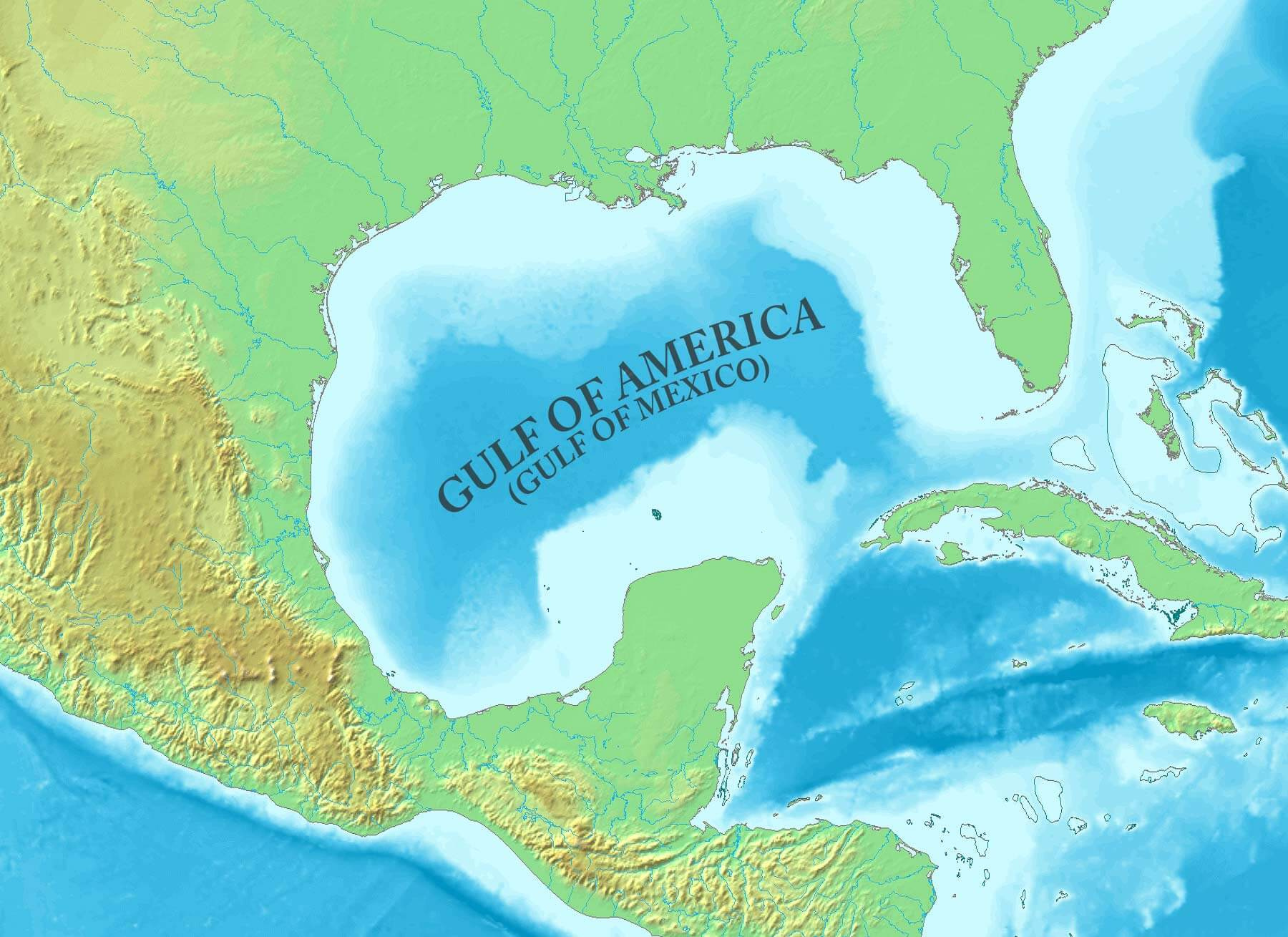 Gulf Of America (The Gulf Of Mexico) Map - Guide Of The World pertaining to New Map Of Usa Gulf Of America