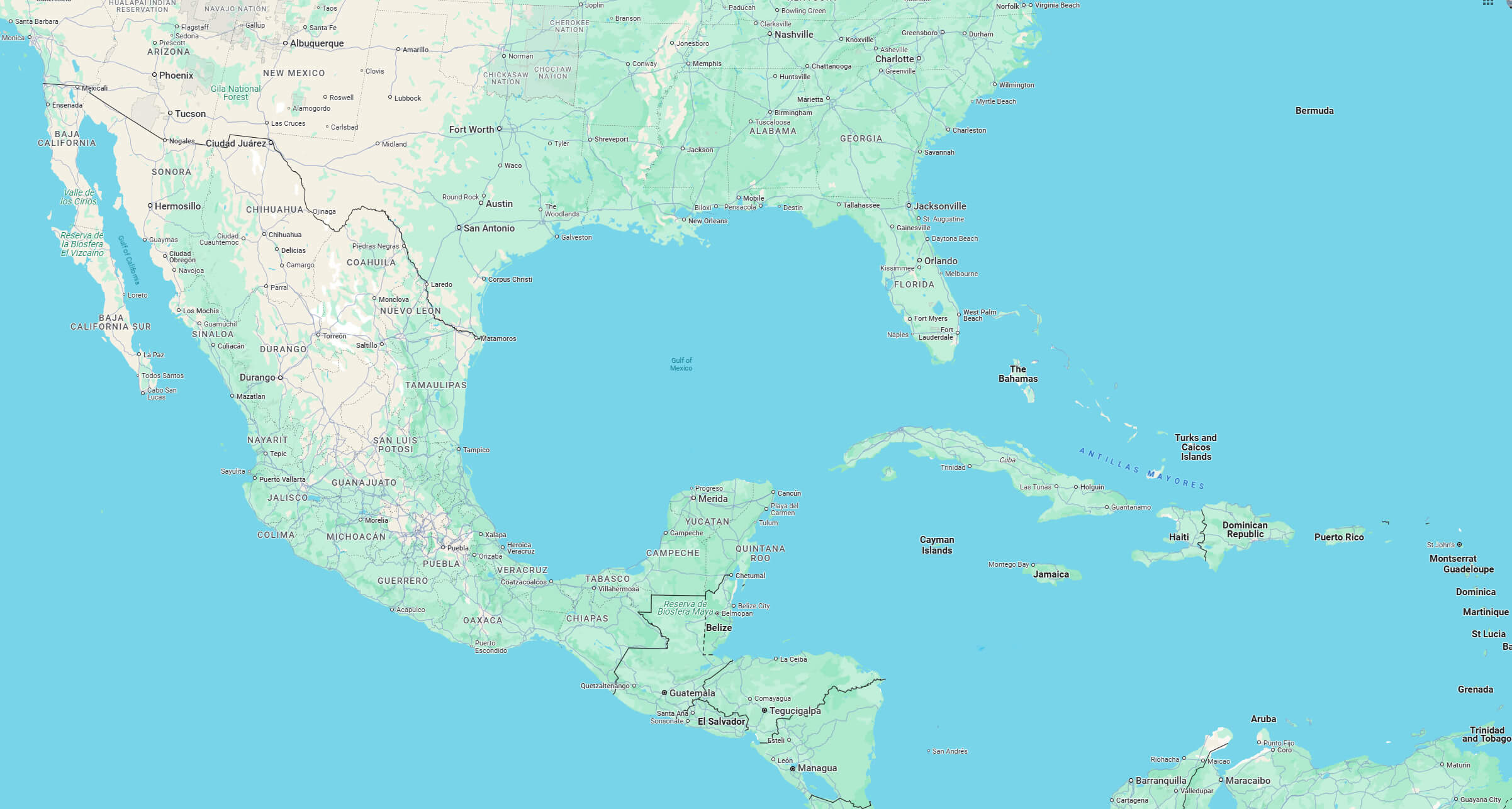 Gulf Of America (The Gulf Of Mexico) Map - Guide Of The World with Usa Map With Gulf Of America