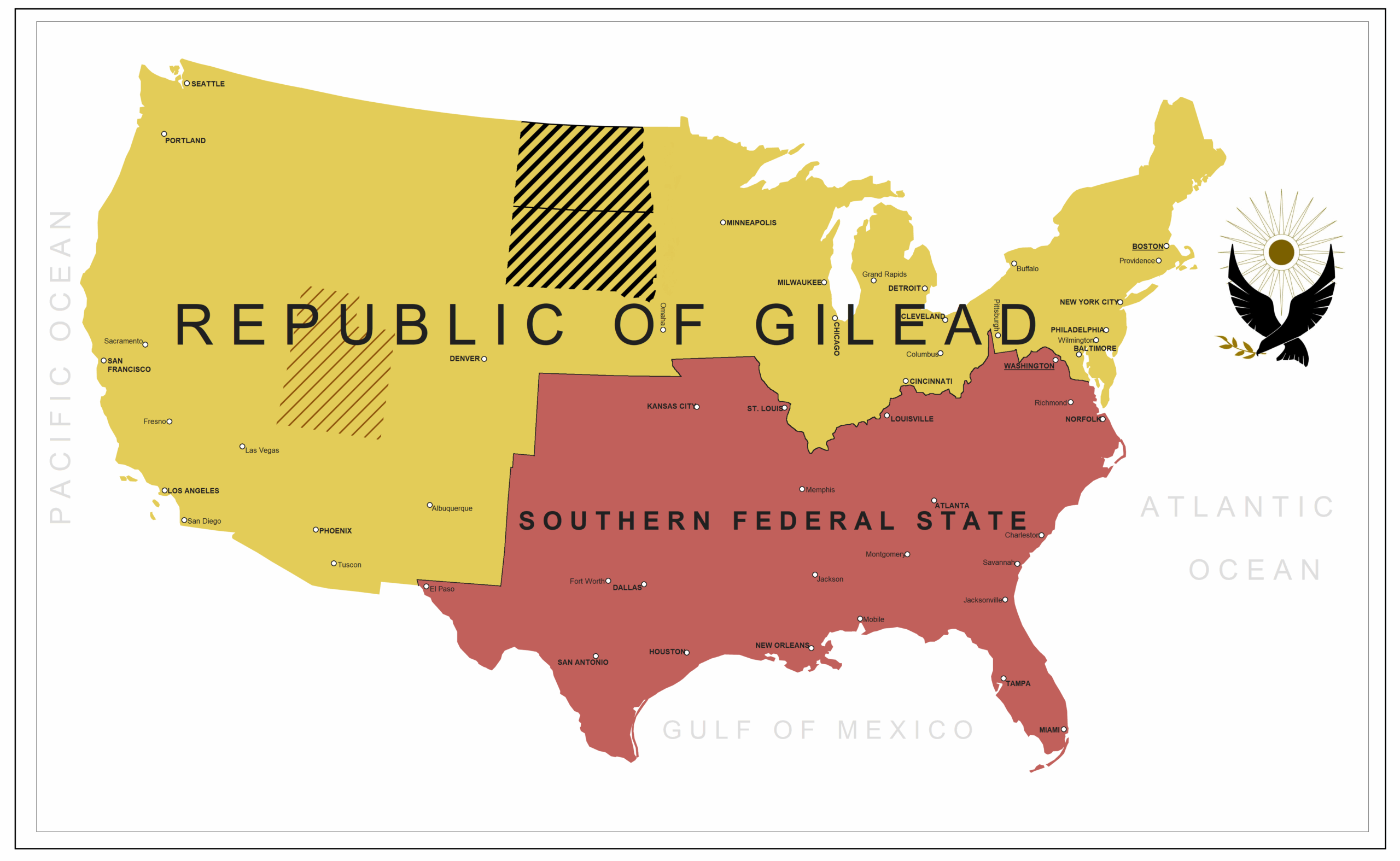 Handmaid&amp;#039;S Tale (Book) : R/Imaginarymaps pertaining to Map Of Usa In Handmaid&amp;#039;S Tale