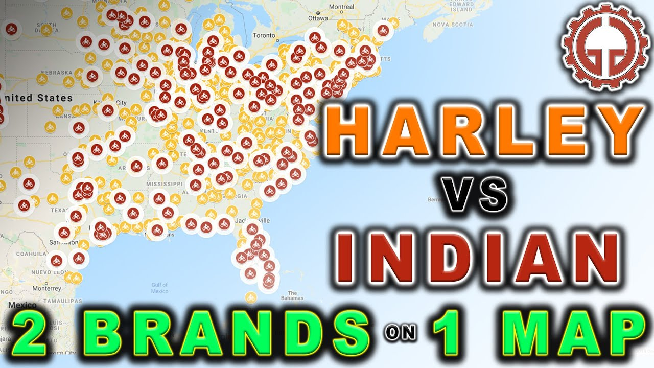 Harley-Davidson Vs Indian Motorcycle: Which Dealership Network Provides Better Support? inside Map of Harley-Davidson Dealers In USA