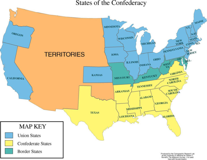 Map of USA Before Civil War
