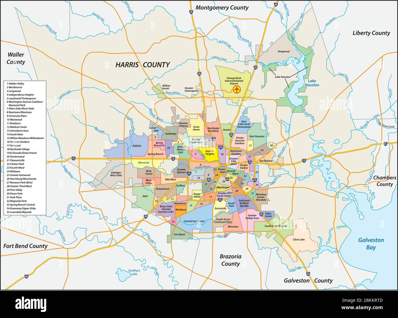 Houston City Map Hi-Res Stock Photography And Images - Alamy pertaining to Street Map Of Houston Texas Usa