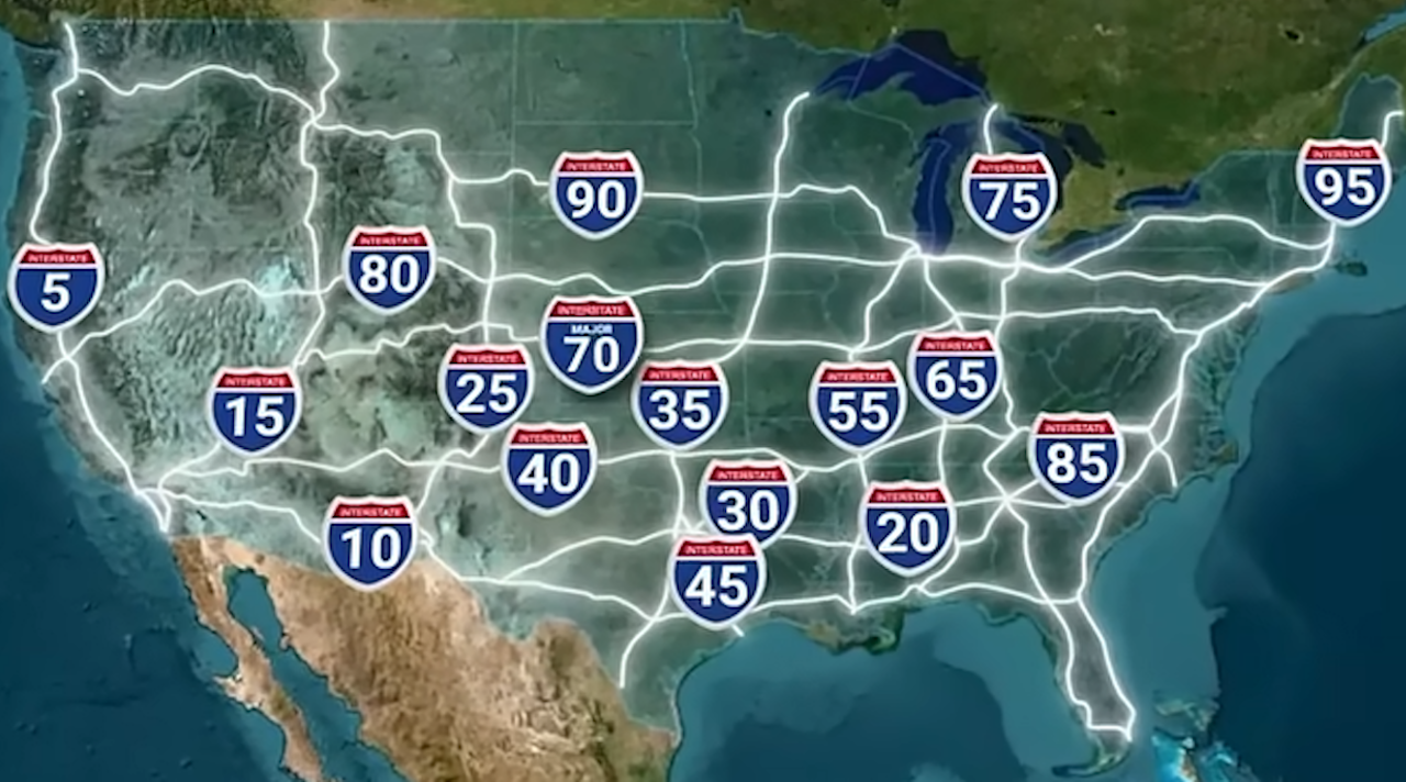 How Interstate Highways Are Numbered In The Us within Highway Numbering System Major and Minor Interstate Map of USA