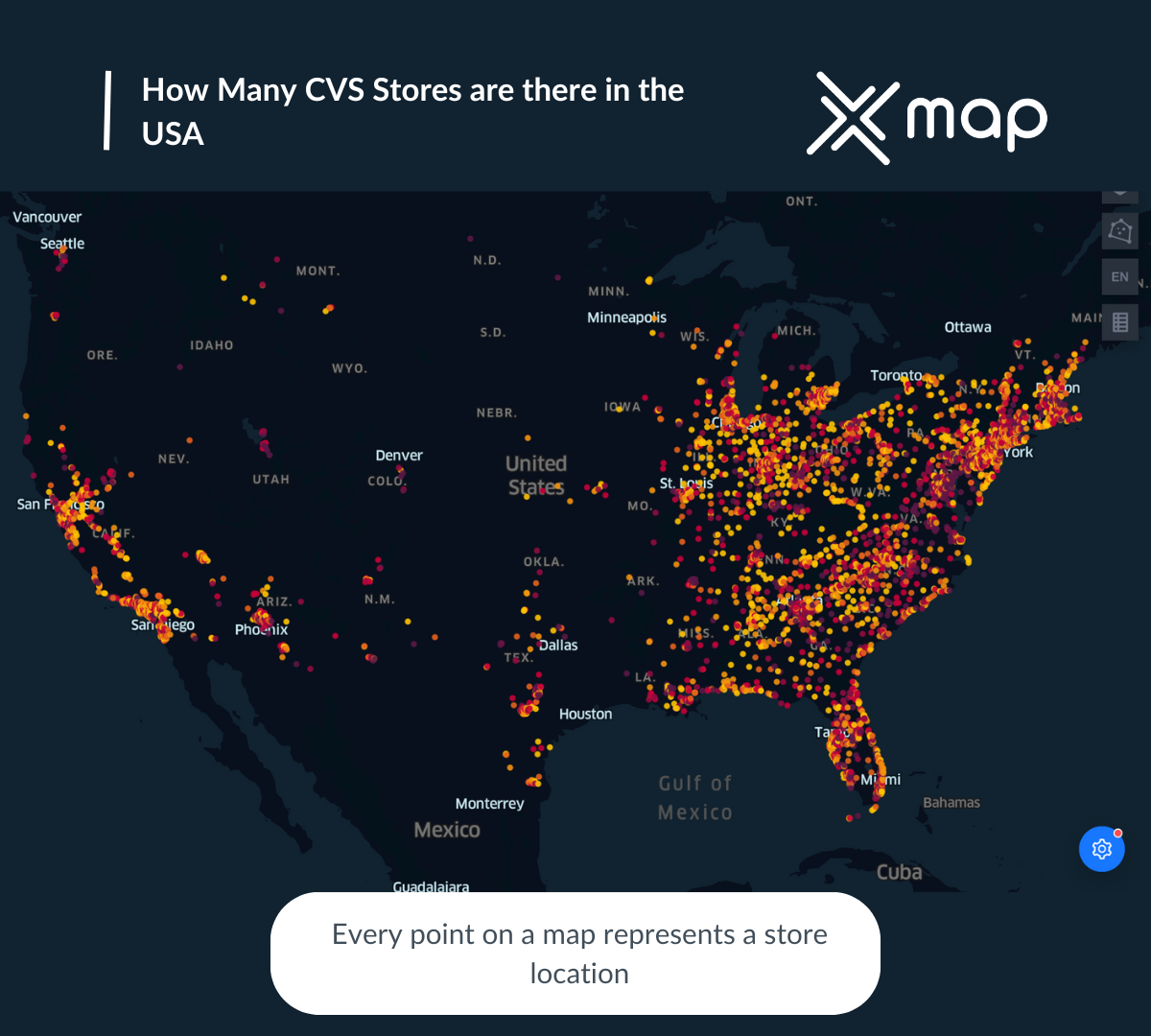 How Many Cvs Stores Are In The Usa In 2025? | Xmap Ai intended for List Of Cvs Stores Closing In 2025 Usa Map