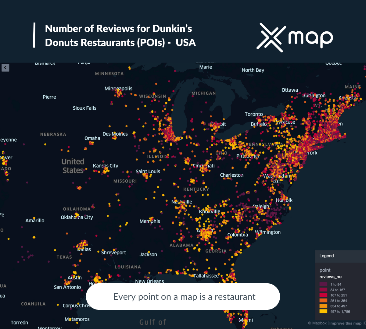How Many Dunkin&amp;#039;S Donuts Are In Usa 2025 ? Xmap Ai regarding Map Of Dunkin Donuts Locations In Usa