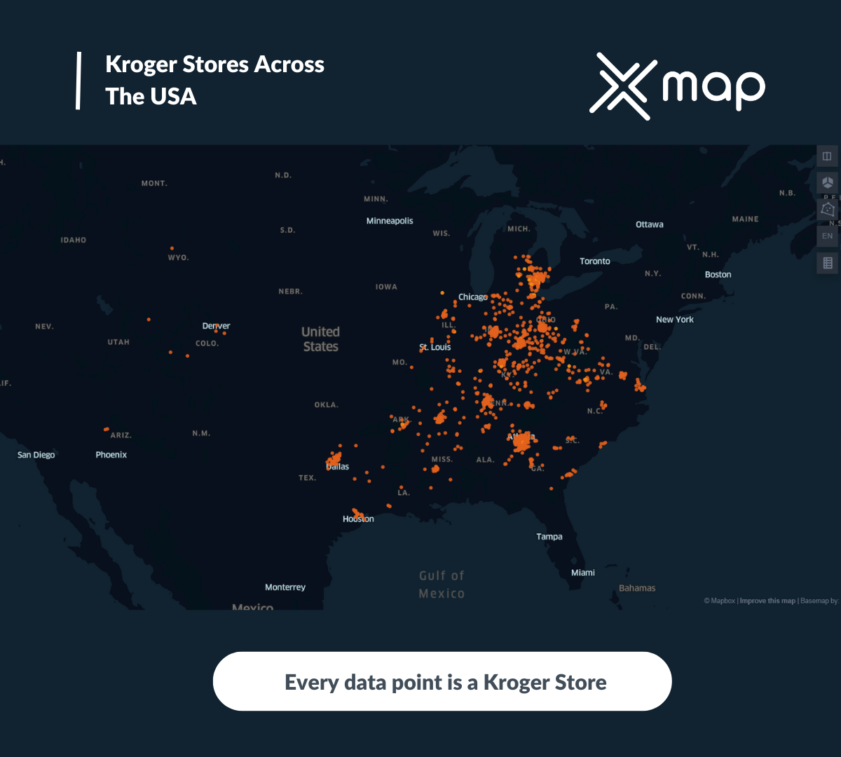 How Many Kroger Stores Are In The United States ? | Xmap Ai regarding Map of Kroger Locations In USA