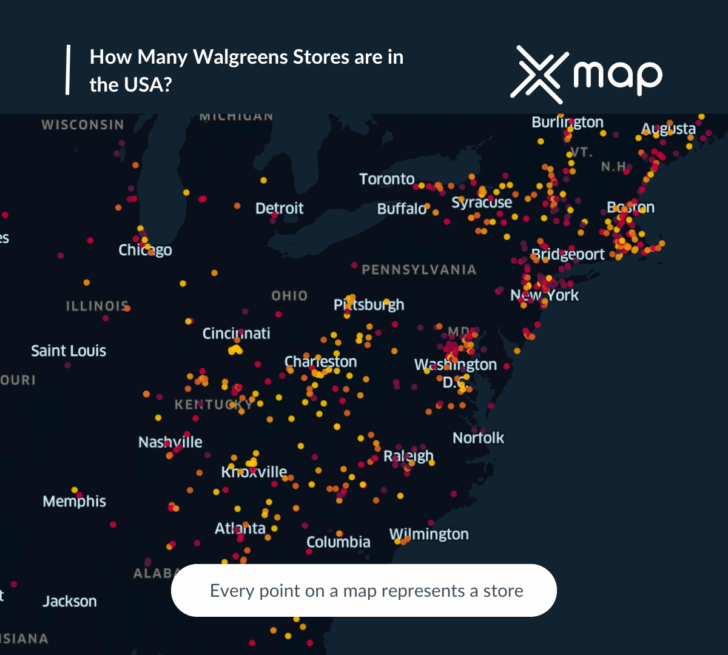 List of Walgreens Stores Closing By State Map USA