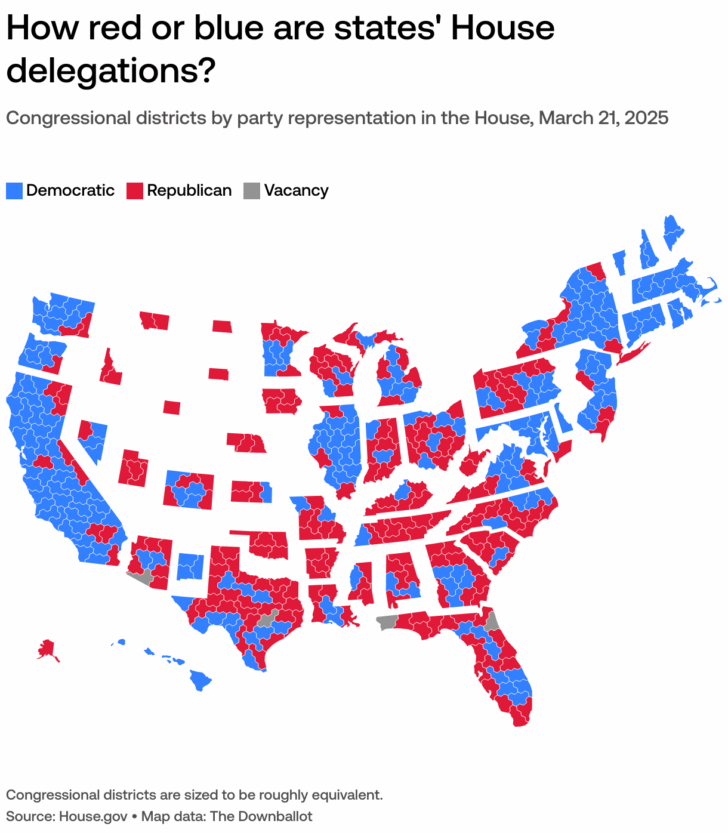 Political Party Map of USA 2025