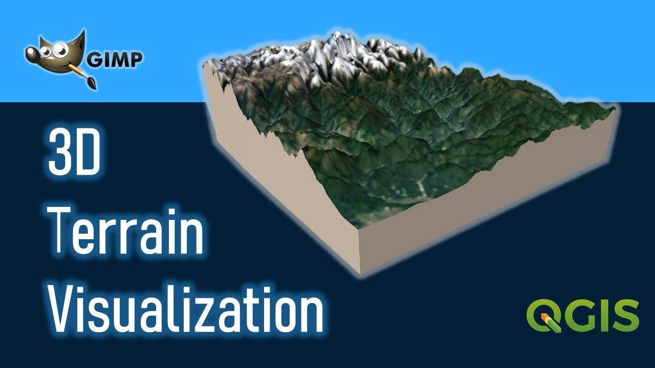 How To Create 3D Terrain With Qgis And Gimp for Create 3D Landscape Map Of Usa Qgis