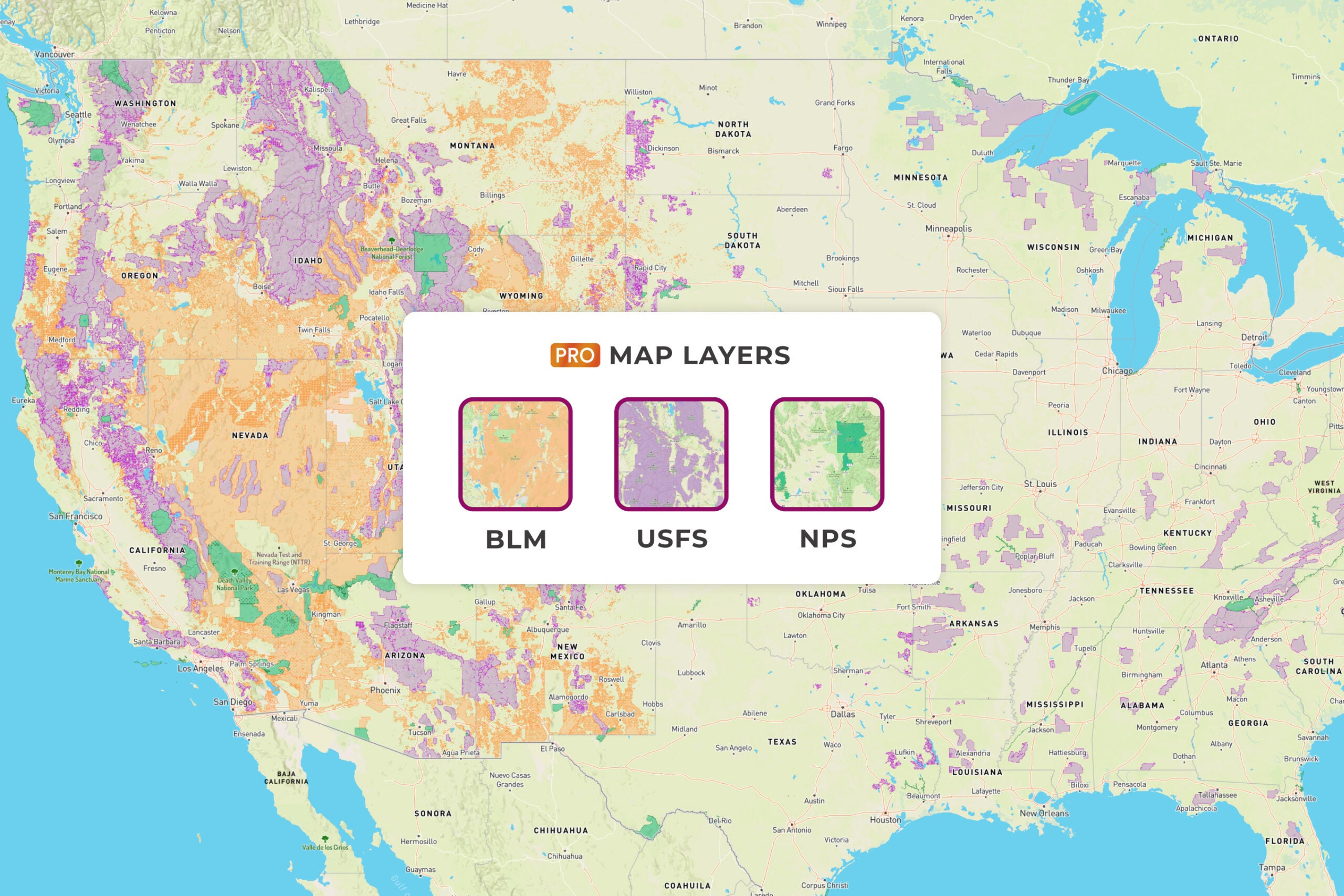 How To Find Free Camping With Usfs &amp;amp; Blm Map Layers in Map Of Blm Land In Usa