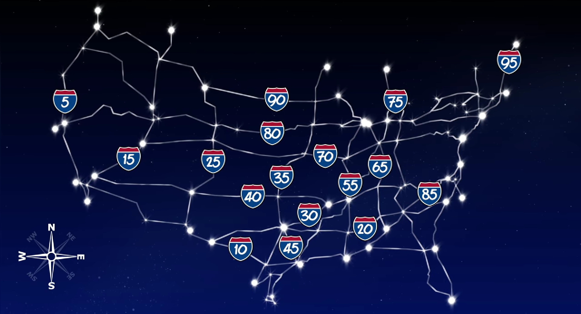 How To Navigate The Interstate System Without A Map, A Compass, Or pertaining to Major and Minor Interstate Map of USA