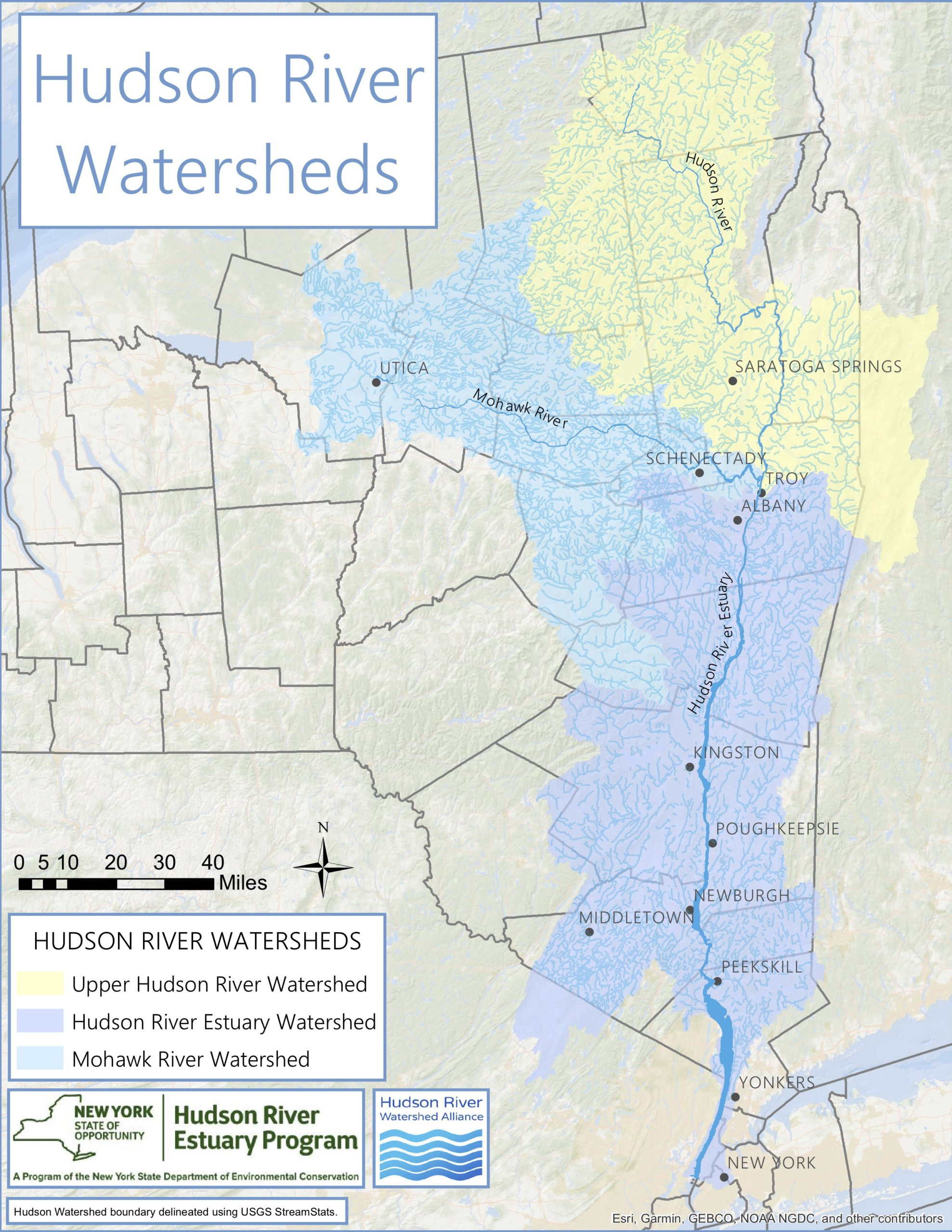 Hudson River Watershed - Hudson River Watershed Alliance regarding Hudson River On Map of USA