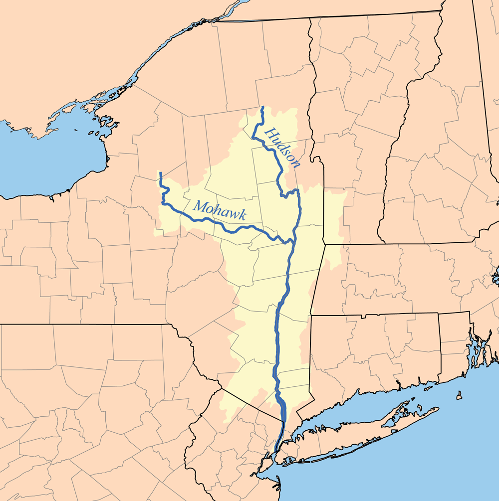 Hudson River – Wikipedia pertaining to Hudson River On Map of USA