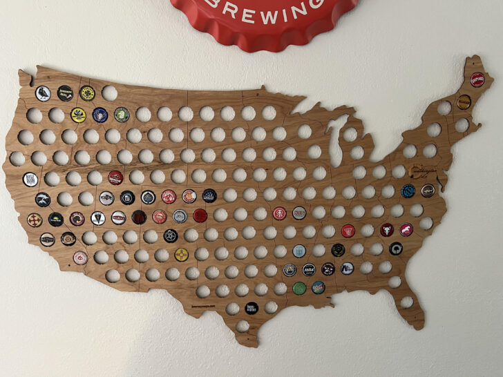 Beer Cap Map of the USA